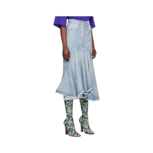 Trimmed Denim Skirt