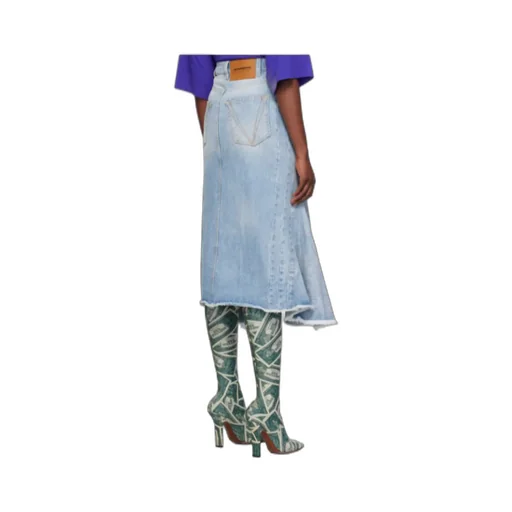 Trimmed Denim Skirt