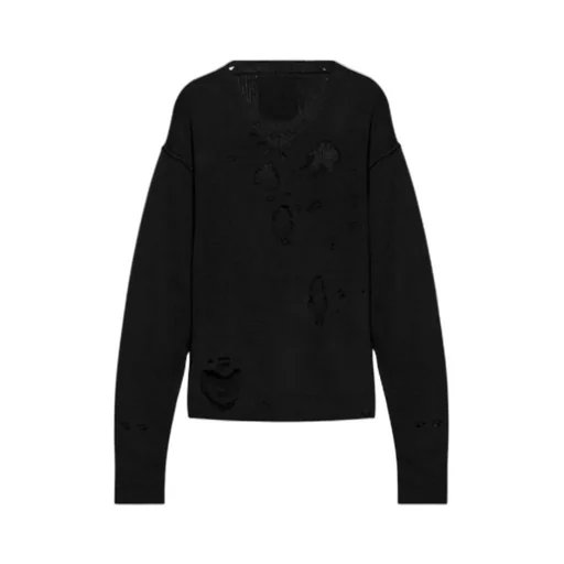 Distressed-Effect Sweater