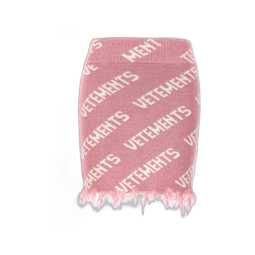 Monogram Frayed Mini Skirt
