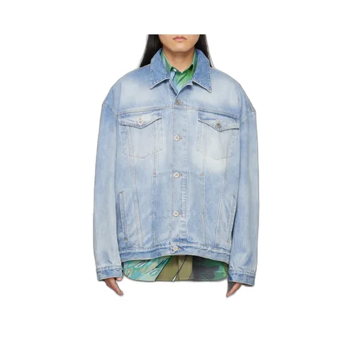 Logo Embossed Denim Jacket