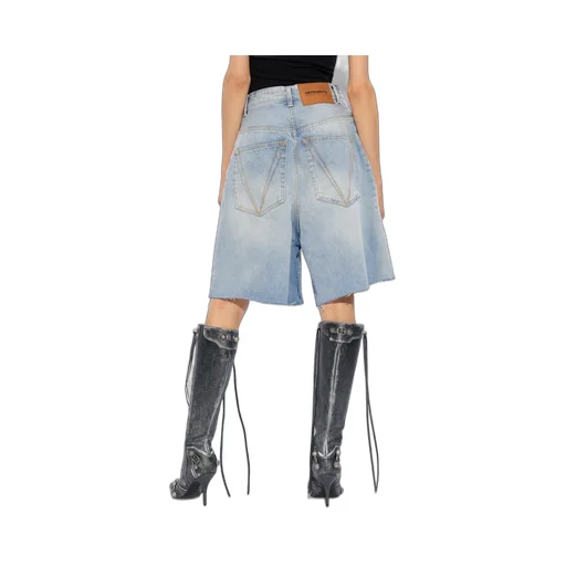 Wide-Leg Denim Shorts
