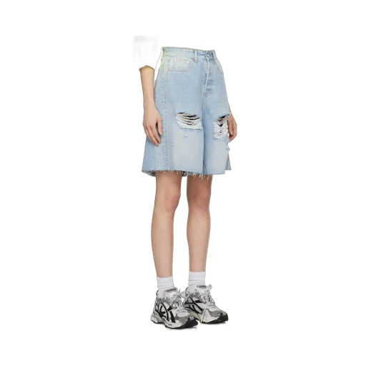 Destroyed Baggy Distressed Denim Shorts
