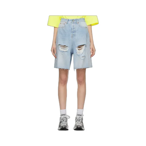 Destroyed Baggy Distressed Denim Shorts