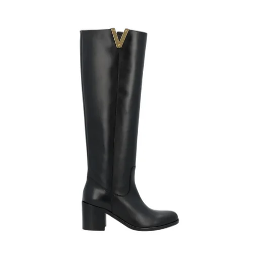 Round-Head High-Heeled Boots