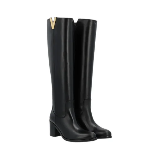 Round-Head High-Heeled Boots