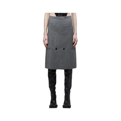 Plaid Straight Tube Skirt