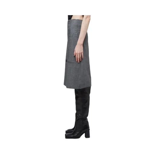 Plaid Straight Tube Skirt
