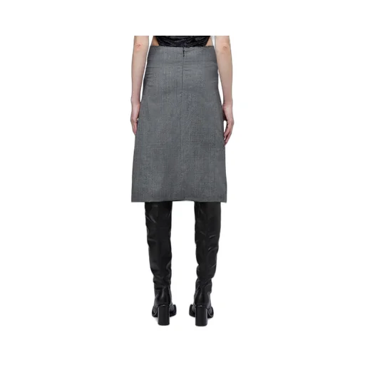 Plaid Straight Tube Skirt