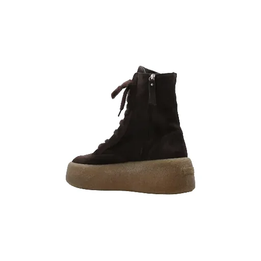 Round-Toe Lace-Up Ankle Boots