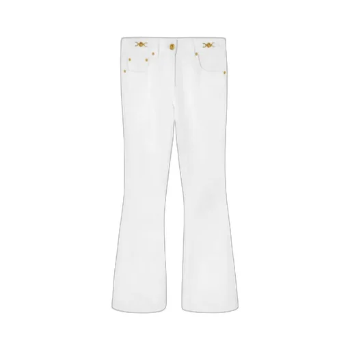 Logo Patch Flared Jeans