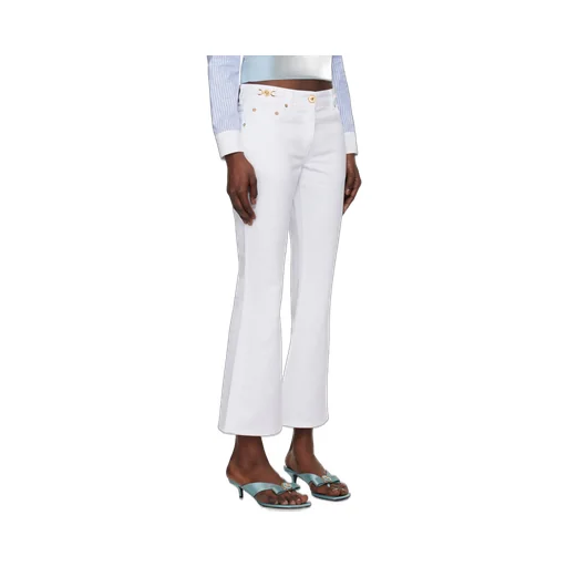 Logo Patch Flared Jeans