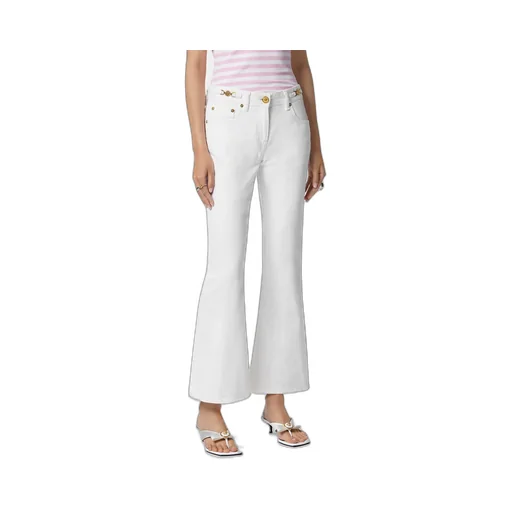 Logo Patch Flared Jeans