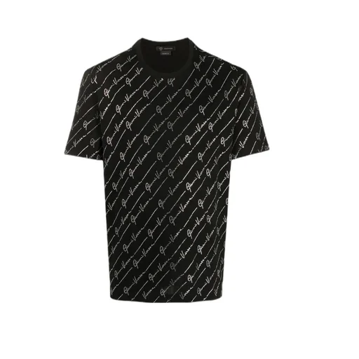 Crystal Decorated Logo Inlaid T-Shirt