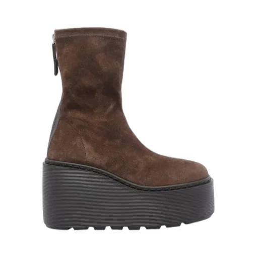 Donna Suede Platform Boots