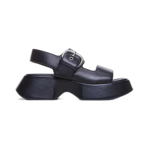 Chunky Buckle Platform Sandals