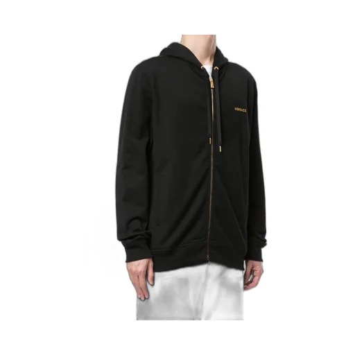 Embroidered Medusa Zip-Up Hoodie