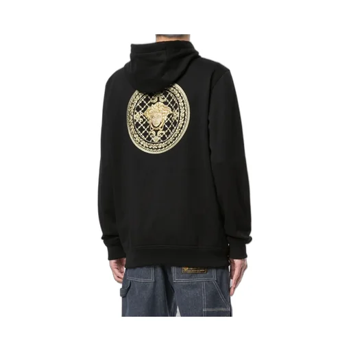 Embroidered Medusa Zip-Up Hoodie
