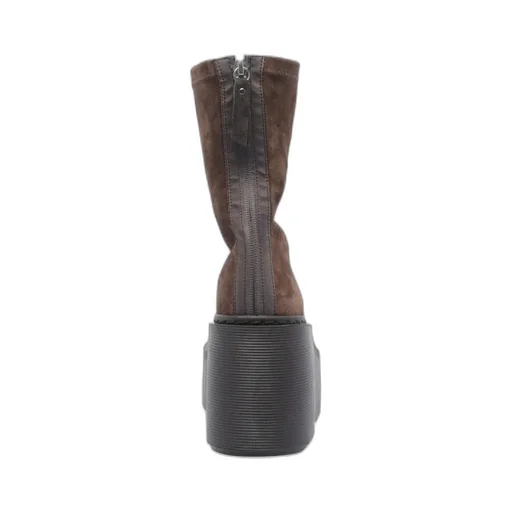 Donna Suede Platform Boots