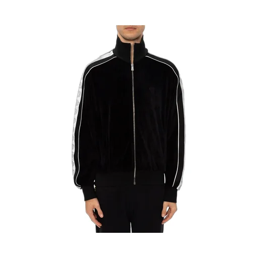 Medusa-Stripe Zipped Sweatshirt