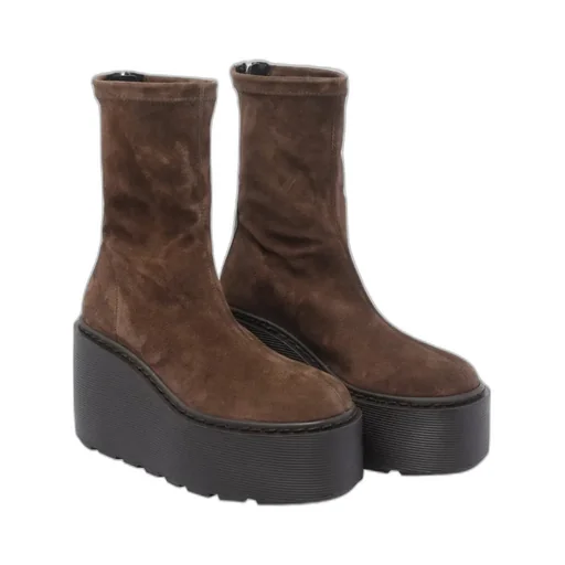 Donna Suede Platform Boots