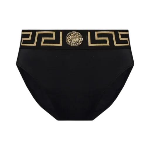 Greca Border High-Waist Swim Briefs