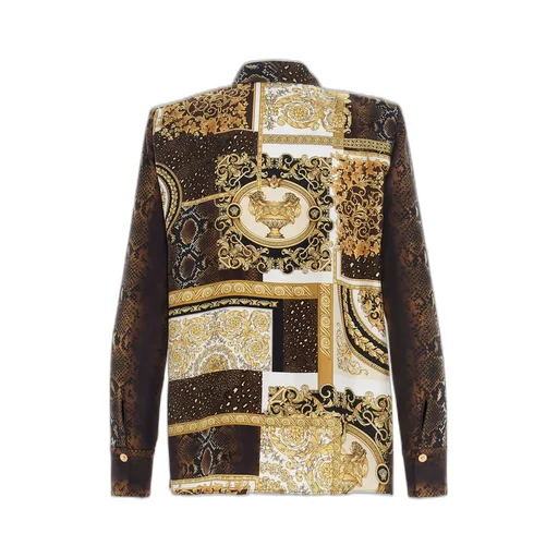 Printed Pussy-Bow Blouse