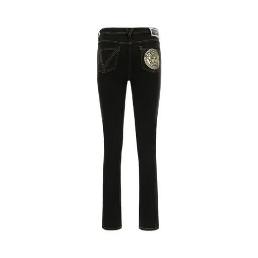 Medusa Motif Skinny Jeans
