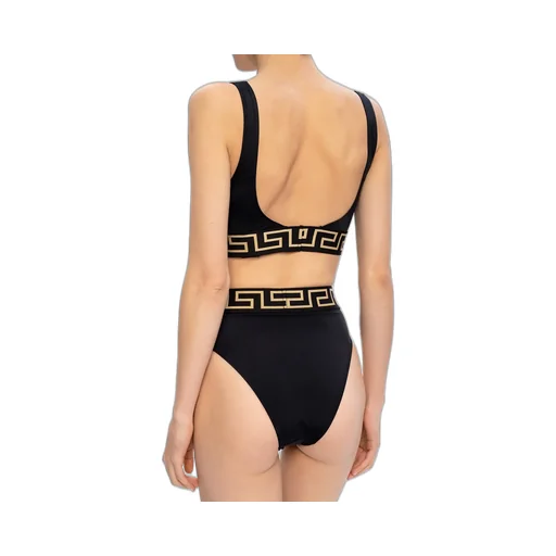Greca Border High-Waist Swim Briefs