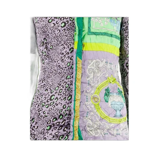 Barocco Patchwork Print Satin Shirt