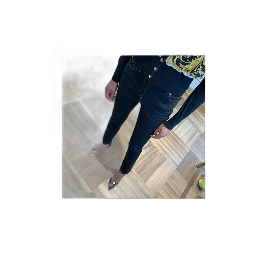 Medusa Motif Skinny Jeans