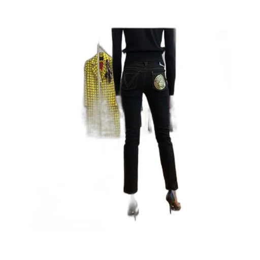 Medusa Motif Skinny Jeans