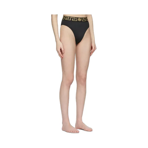 Greca Border High-Waist Swim Briefs