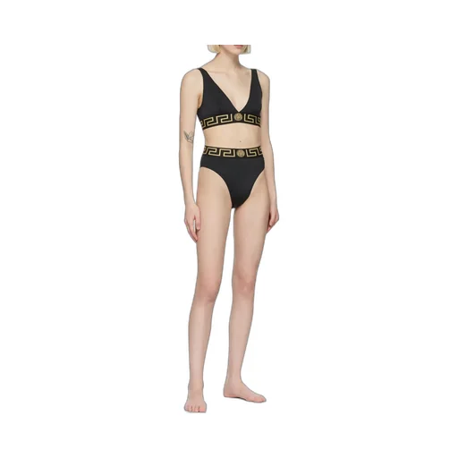 Greca Border High-Waist Swim Briefs