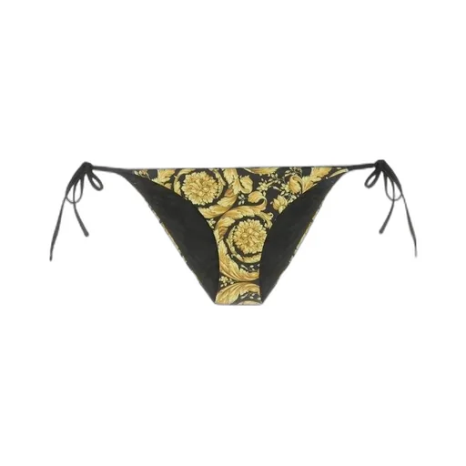 Barocco Printed Tie Detailed Bikini Bottoms