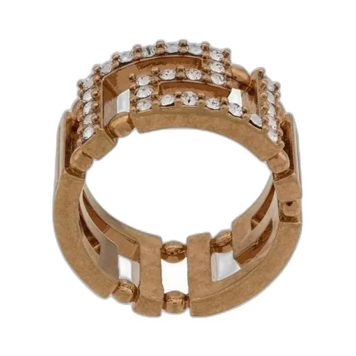 Crystal Greek Key Ring