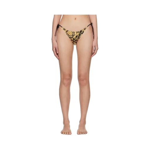 Barocco Printed Tie Detailed Bikini Bottoms