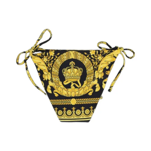 Graphic Printed Side-Tied Bikini Bottoms