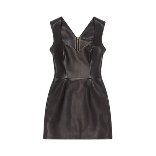 Leather Fitted Mini Dress