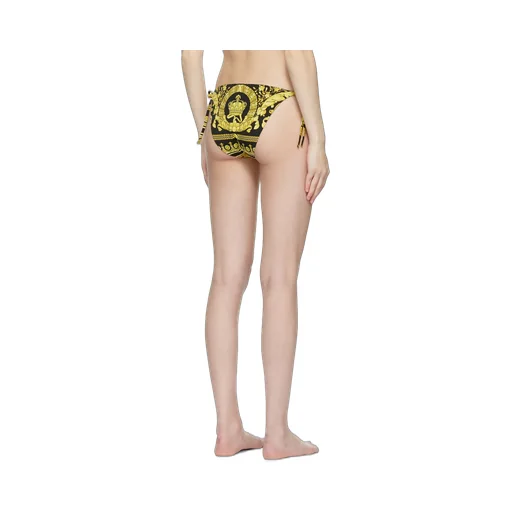 Graphic Printed Side-Tied Bikini Bottoms
