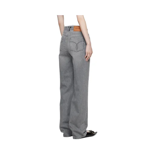 High-Waist Straight-Leg Jeans