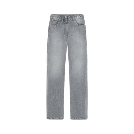 High-Waist Straight-Leg Jeans