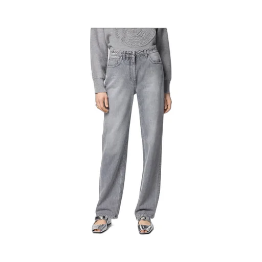 High-Waist Straight-Leg Jeans