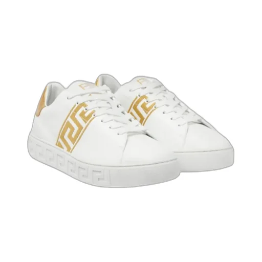 Greca Embroidered Low-Top Sneakers