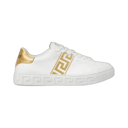 Greca Embroidered Low-Top Sneakers