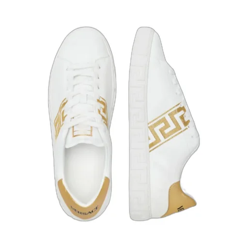 Greca Embroidered Low-Top Sneakers