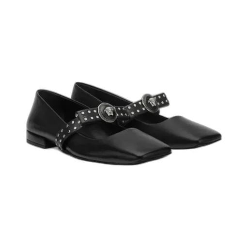 Gianni Ribbon Square-Toe Ballet Flats