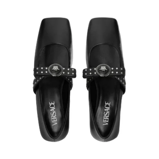 Gianni Ribbon Square-Toe Ballet Flats
