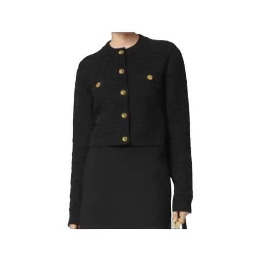 Tweed Bouclé Button-Up Jacket