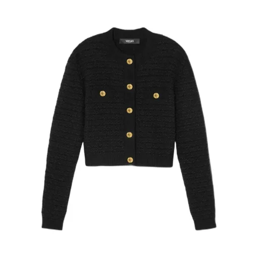 Tweed Bouclé Button-Up Jacket